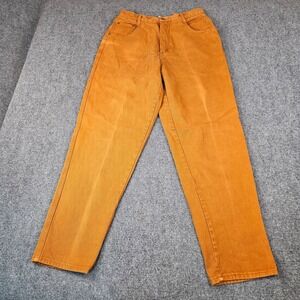 Nuovo County Seat Vintage 90s Burnt Orange Cotton Denim Jeans 15/16R Made in HK